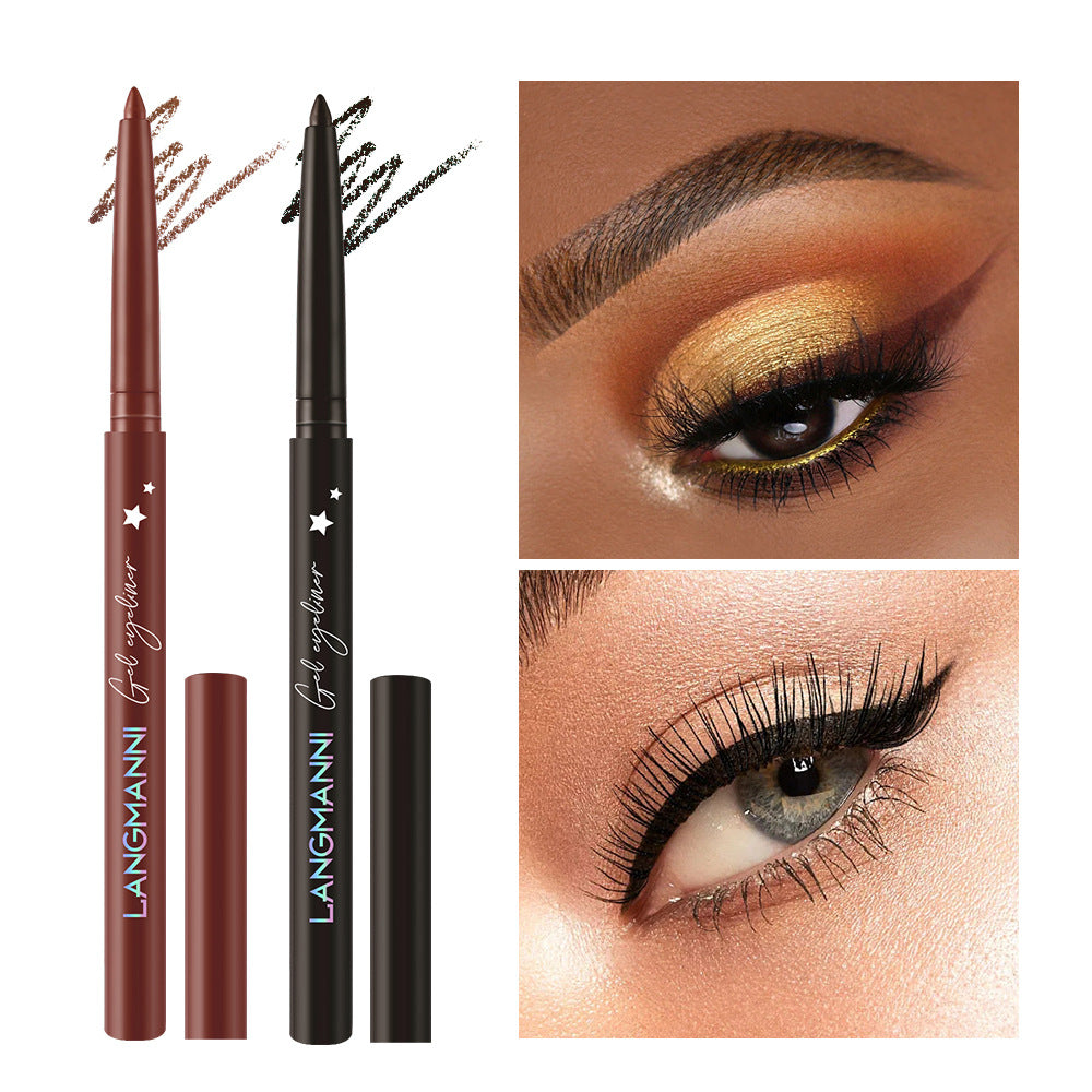 Langmanni Automatic Rotation Eyeliner Waterproof And Durable Not Easy To Smudge